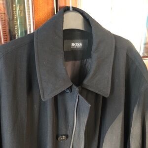 BOSS Classic Black Trench Coat